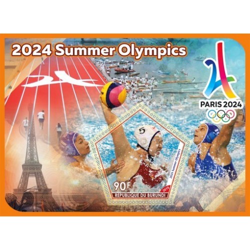 Stamps Summer Olympic Games 2024 in Paris Water polo